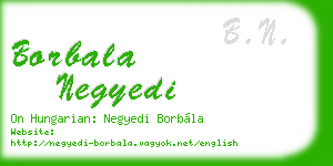 borbala negyedi business card